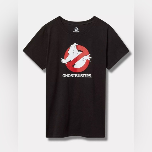 torrid Tops - Torrid Ghostbusters Classic Logo Graphic Tee – Black – Size 1 (1X / 14–16)
